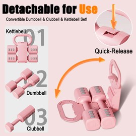 Adjustable Dumbbell Set, 4-in-1 Hand Weights Free Weights Set for Women, Fast Changing Dumbbells 2lb/3lb/4lb/5lb for Home Workout and Outdoor Fitness