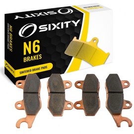 Sixity N6 Front Sintered Brake Pads compatible with Kawasaki KRF750 Teryx FI 4x4 Sport 2010-2013 Complete Set