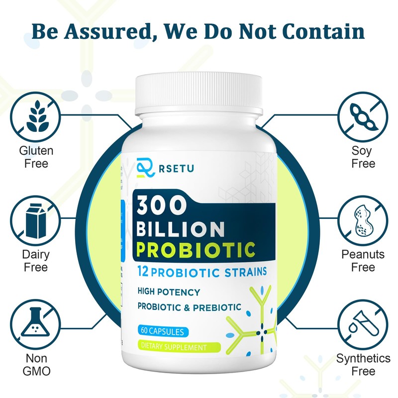 Zwllood 300 Billion CFU Probiotics, Probiotics - 12 Strains Probiotics