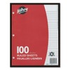 Hilroy HLR05235 7mm Ruled with Margin Filler Paper-100 Sheets-Printed-3-Ring Binding-24