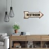 Restroom Rustic Right Arrow Tin Sign, Home Accent Toilet Sign,