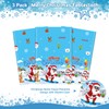 PERFQU 3 Pcs Merry Christmas Tablecloth - Xmas Cool Santa