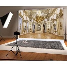 Yeele 10x8ft Luxurious Palace Backdrop for Photography Chandelier Arch Door Noble Hotel Background Kids Adult Photo Booth Shoot Vinyl Studio Props
