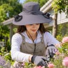 Solar Fan Wide Brim Hat for Outdoor Cooling – USB