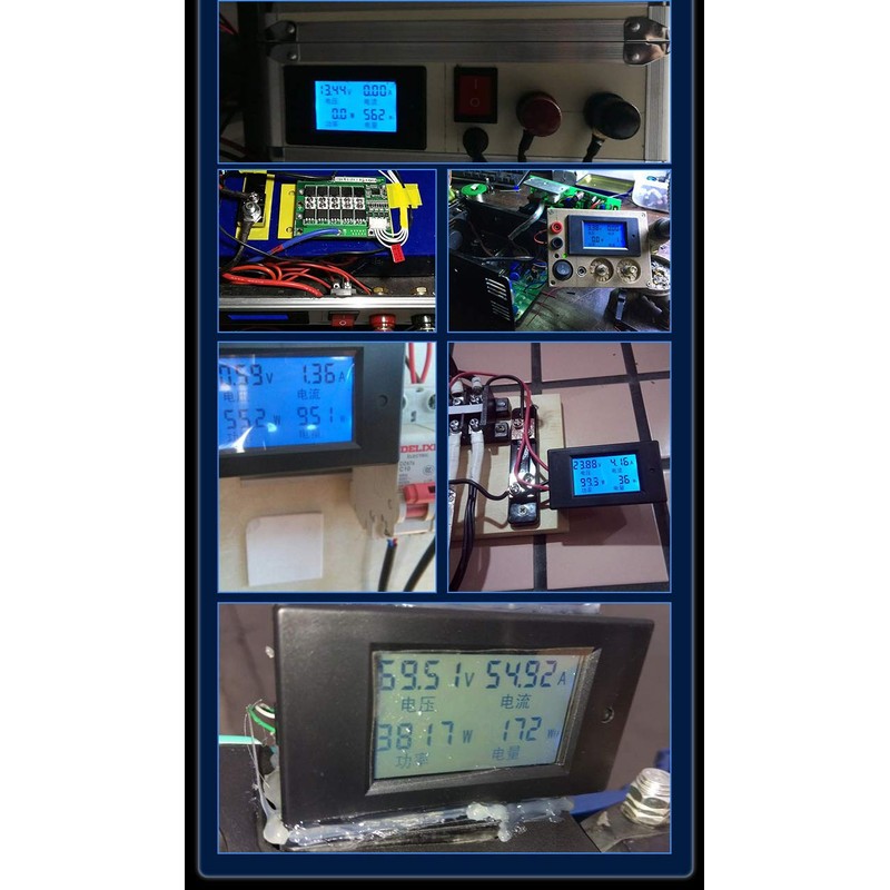 Hailege ELECTRIC_CIRCUIT_TESTING_DEVICE Multimeter, DC 6.5-100V 0-20A LCD Display Digital Ammeter