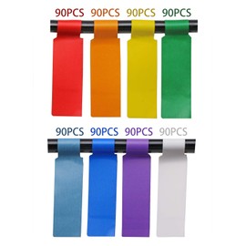 Mini Skater 720 Labels 24 Sheet Colorful Waterproof Cord Labels Tags Write on Stickers Tear Resistant Flexible Computer Cord Color Markers Identification Labels for Laser Printer (24 Sheet )