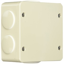 Mirai Industry PVK-ANPJ Waterproof Medium Square Shallow Type PVK Box with Male Screw Cap Beige