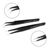 NAGARAKU Tweezers for eyelash extensions straight and curved Individual Mega