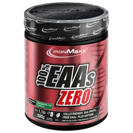 IronMaxx 100% EAAs Zero - Wassermelone 500g Dose | EAA-Pulver, vegan und zuckerfrei mit allen 8 essentiellen Aminosäuren | fruchtiger Geschmack, frei von Konservierungsstoffen