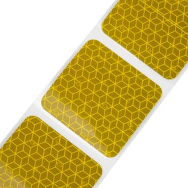 Prolac Reflective Contour Marking, 10 Metre Marking with Striking Colour, Transferable Outline Marking on Vehicles - Fits Trucks and Trailers - Yellow/Segmented