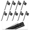 Flashlight Pocket Black Clip Removable Accessory Penlight Replacement Parts for Flashlights Keychain Lights (10)