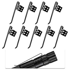 Flashlight Pocket Black Clip Removable Accessory Penlight Replacement Parts for Flashlights Keychain Lights (10)