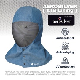 KameLo ATB-UV+ Breathable Antimicrobial Comfort Head Protection Hood for Under Welding Helmet & Mask KC Certified (AH-2ATB) (Medium)