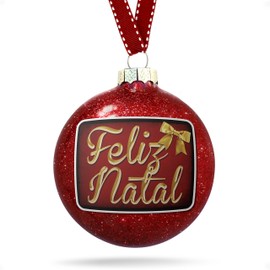 NEONBLOND Christmas Decoration Merry Christmas in Portuguese from Portugal, Brazil, Cape Verde Ornament