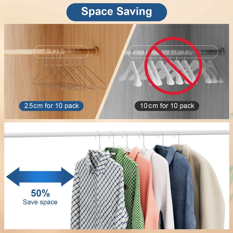 SPECILITE Metal Wire Hangers 100 Pack, Bulk for Commercial and
