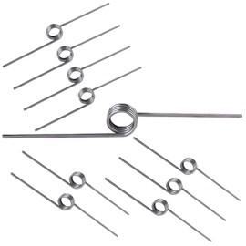 Qrity 10PCS 304 Stainless Steel Small Torsion Spring, Straight Torsion Spring, 0.7mm Wire Diameter Mechanical Torsion Springs, 5mm OD, 3 laps, 180° Deflection
