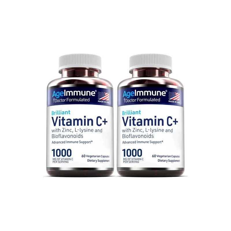 Ageimmune Vitamina 1000mg Lisina Zinc Cápsulas