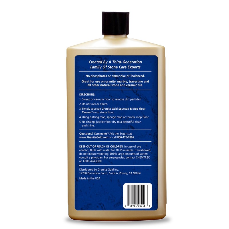 Granite Gold Squeeze and Mop Floor Cleaner For Granite, Marble,
