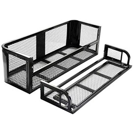 Nightcore ATV/UTV Rear Drop Rack Basket, Universal Steel Mesh Surface Cargo Storage Basket, Detachable Steel Cargo Basket Carrier