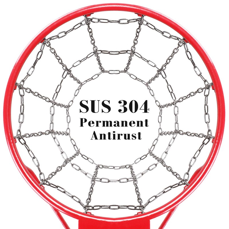 9M Stainless Steel Basketball net, 304 Stainless Steel Chain Braided,