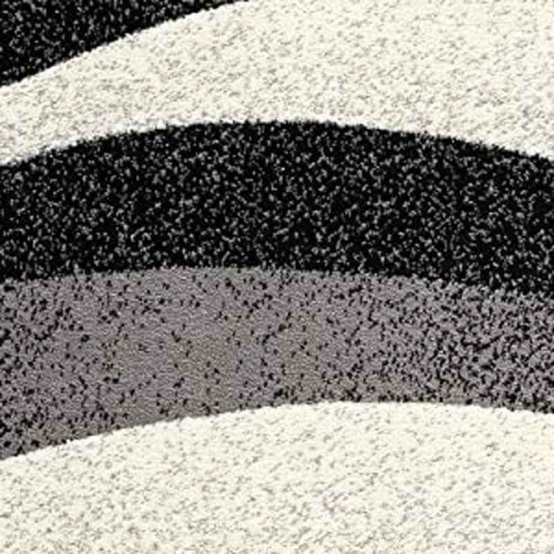 Homeroots 13' Black And Gray Abstract Shag Runner Rug