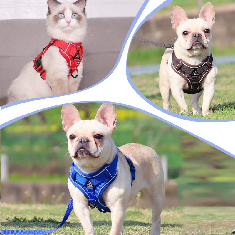 Grantop Adjustable Cat Harness, Escape-Proof Cat Harness with Lead Set,