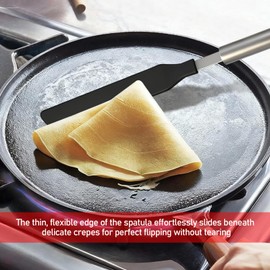Crepe Spreader & Spatula Set, 3-Piece Offset T-Shaped 7" & 5" Stainless