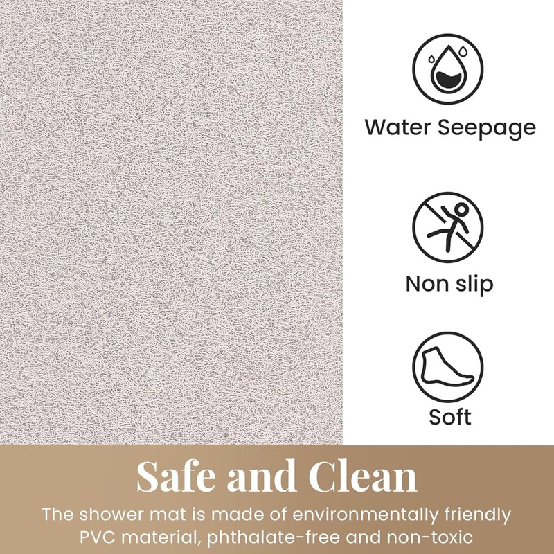 Shower Mat Bathtub Mat Non-Slip,36x16 inch, Soft Tub Mat with