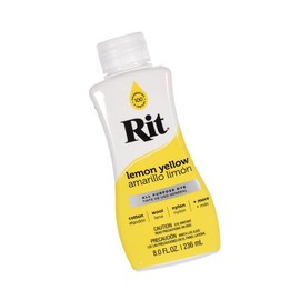 Rit Dye – 8 Oz. Liquid Fabric Dye for Clothing, Décor, and Crafts – Lemon Yellow (1 Pack)