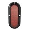 GEARZAAR 2x 10 LED Red 6.5" Oval Stop Turn Brake