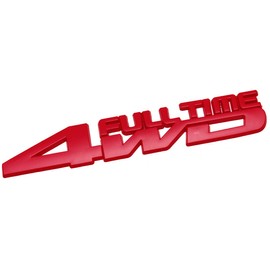 GoodsLand GD-ST4WD-RD [3D Metal] Universal 4WD Sticker, 4WD Sticker, For Cars, Cars, Decal, Cool, Letters, Logo, Stylish, Sports, Racing, English, Motorcycle,