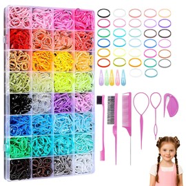 Accesorios para el Cabello para Niños Pequeños de 32 Colores, 11 Herramientas de Peinado para El Cabello, en Caja,Ligas para Cabello Niña, para Niñas Bebés