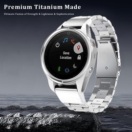 synsing 26mm Titanium Band for Fenix 8 51mm/Enduro 3 51mm/7X Pro Sapphire Solor, 22mm Metal Strap for Fenix 8 47mm/E 47mm/Forerunner 965 955, 20mm Band for Approach S50 S44/Vivoactive 5/Venu 2