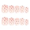 Polka Dot Press on Nails Short Square Fake Nails Black