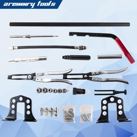 aremnry Valve Spring Compressor Cylinder Head Service Set Universal Overhead Engine Valve Spring Remover and Installer OHV OHC Compressor Tool for 8 16 and 24 Valve Engines