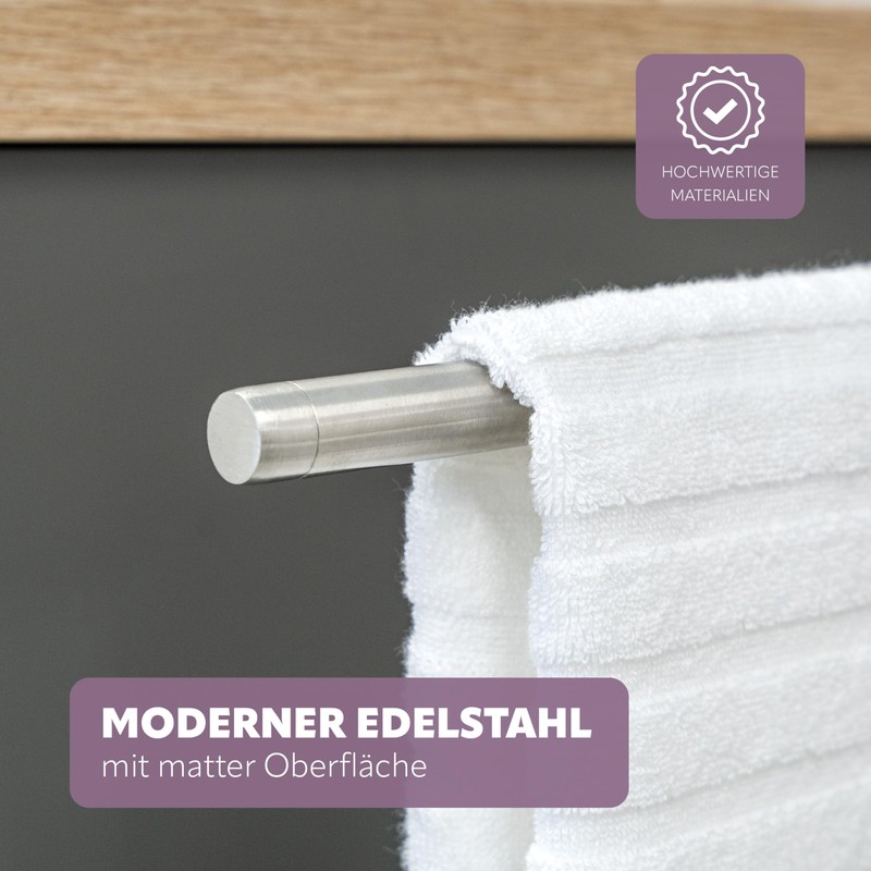 bremermann Piazza Bathroom Series Telescopic Towel Rail Matt Stainless Steel