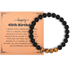 CERSLIMO 40th Birthday Gifts for Men, 40th Birthday Bracelet for Him, Happy 40 year old Birthday Gifts for Mens Dad Son Husband Boyfriend Brother, 40th Birthday Gifts Men