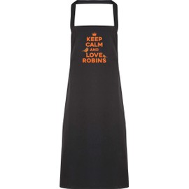Hippowarehouse Keep Calm and Love Robins Apron kitchen cooking painting DIY onesize adult