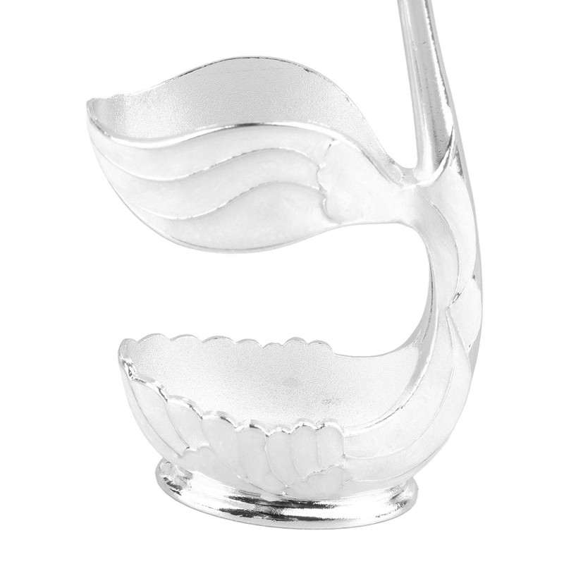 Coffee Spoon Holder Elegant Swan Shaped Alloy Mirror Polish Rich