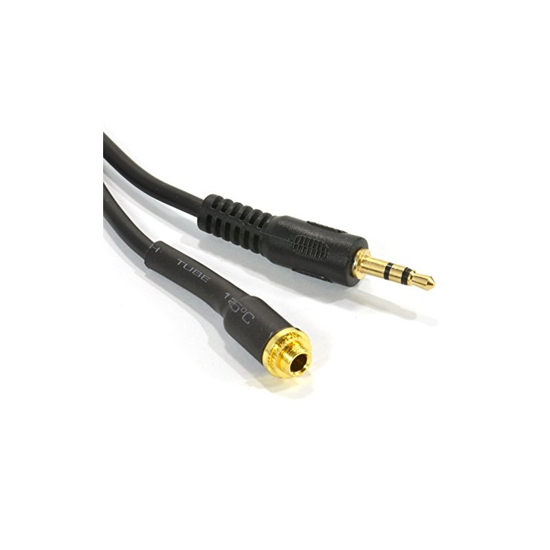 kenable Panel Mount 3.5mm Male to Female Locking Nut Stereo