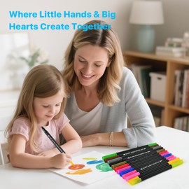 WELLFAR 72 Colors Brush Markers for Adult Coloring – Dual Tip (Fine & Brush) No Bleed Art Markers – Ideal for Hand Lettering, Bullet Journals, School Projects & Professional Drawing