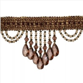 4"Crystal Beaded Fringe Trim-6111-9