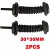 2Pcs 30MMx30MM Car Wire Harness Door Tube Dust-Proof Tube Black