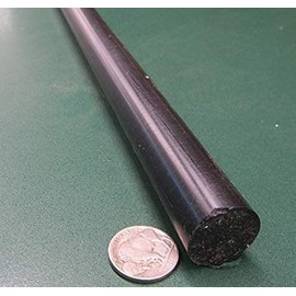 Black Nylon Extruded Round Rod .875" (7/8") x 5 Ft Length 1 pc