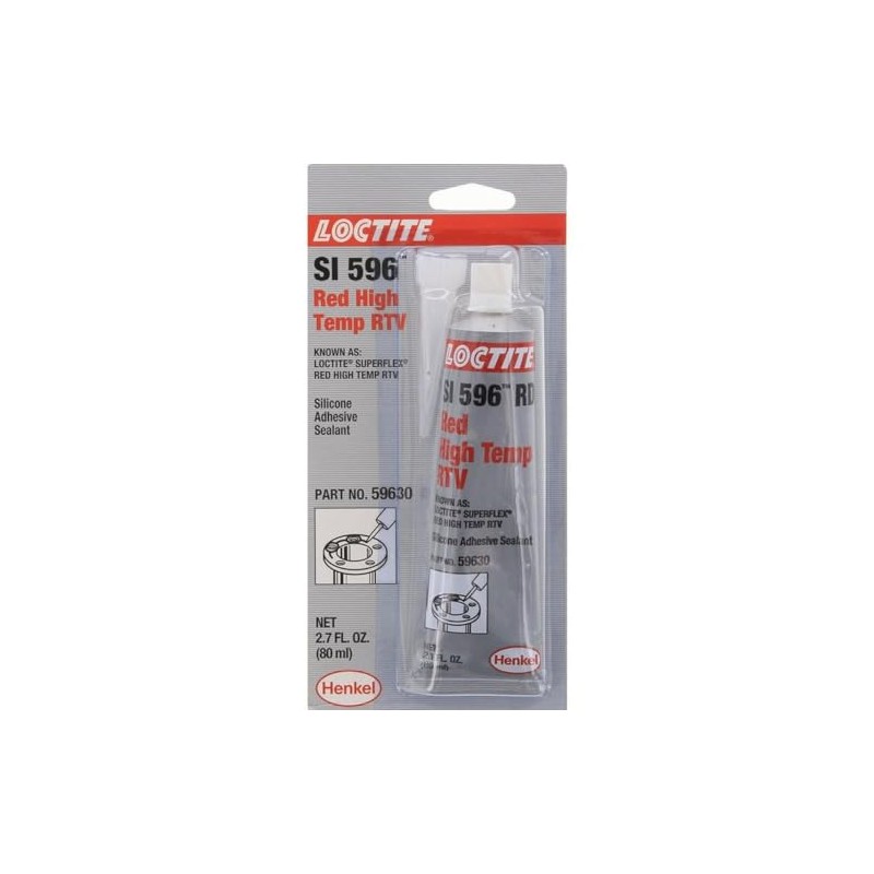 Loctite 59630 RTV Silicone Sealant, 80mL Tube, Red