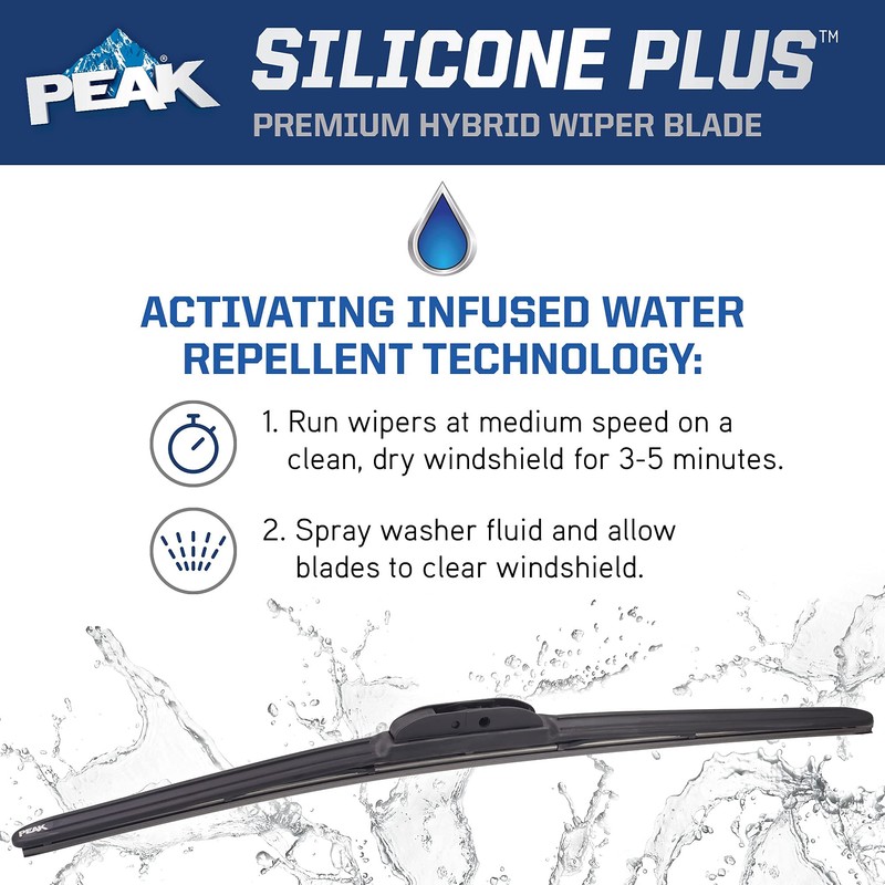 PEAK Silicone Plus Windshield Wiper Blade, 19-Inch (Pack of 1)