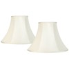 Set of 2 Bell Lamp Shades Cream Medium 7" Top