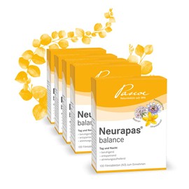 Pascoe® Neurapas balance Film-Coated Tablets with St. John's wort, passion flower and valerian – mood brightening, relaxing and soothing – for light depressive moods – purely plant active ingredients