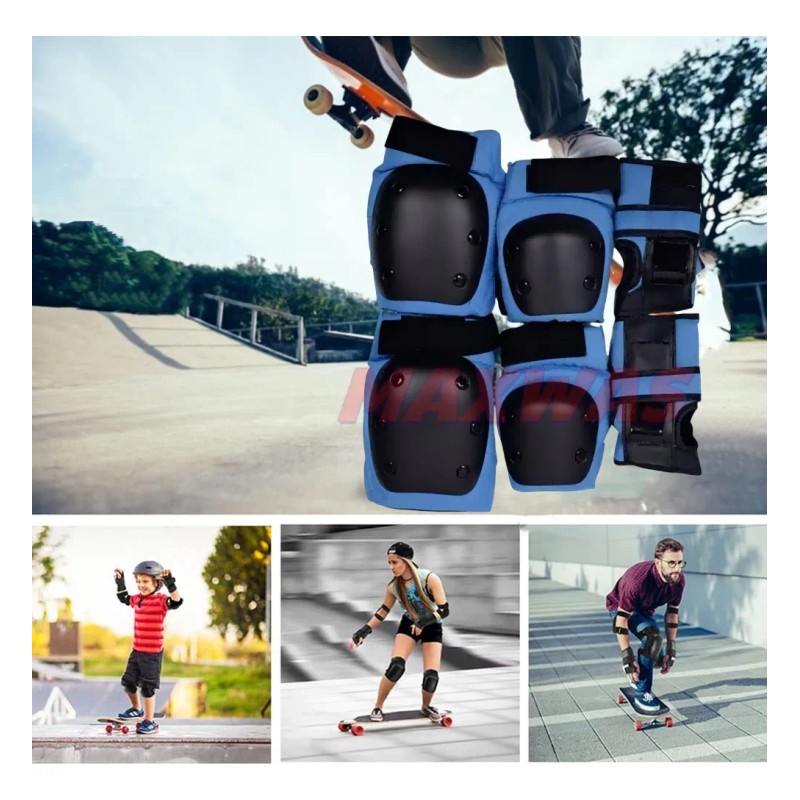 Coderas Rodilleras Protección Patinaje Niño Ajustable,kit 7