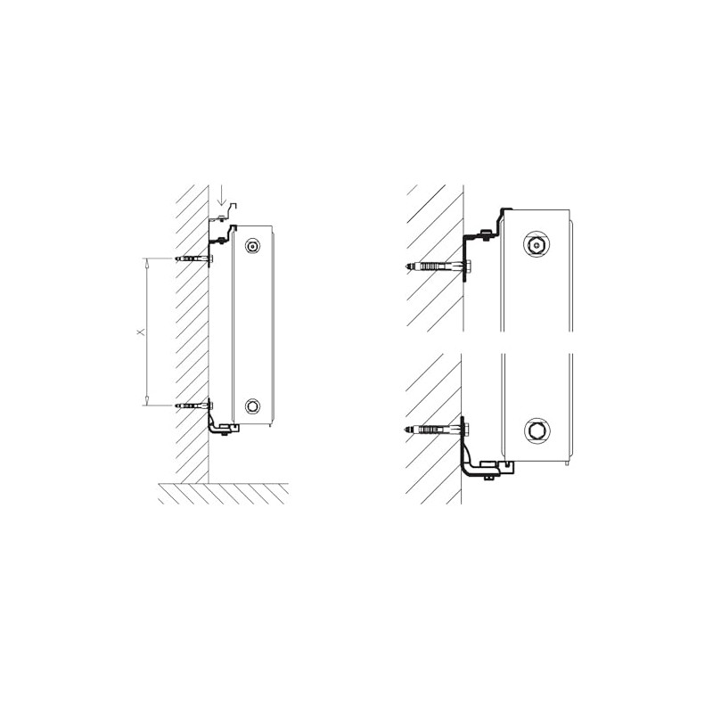 Jabema 2 x Radiator Mounting without Bracket and 1 x